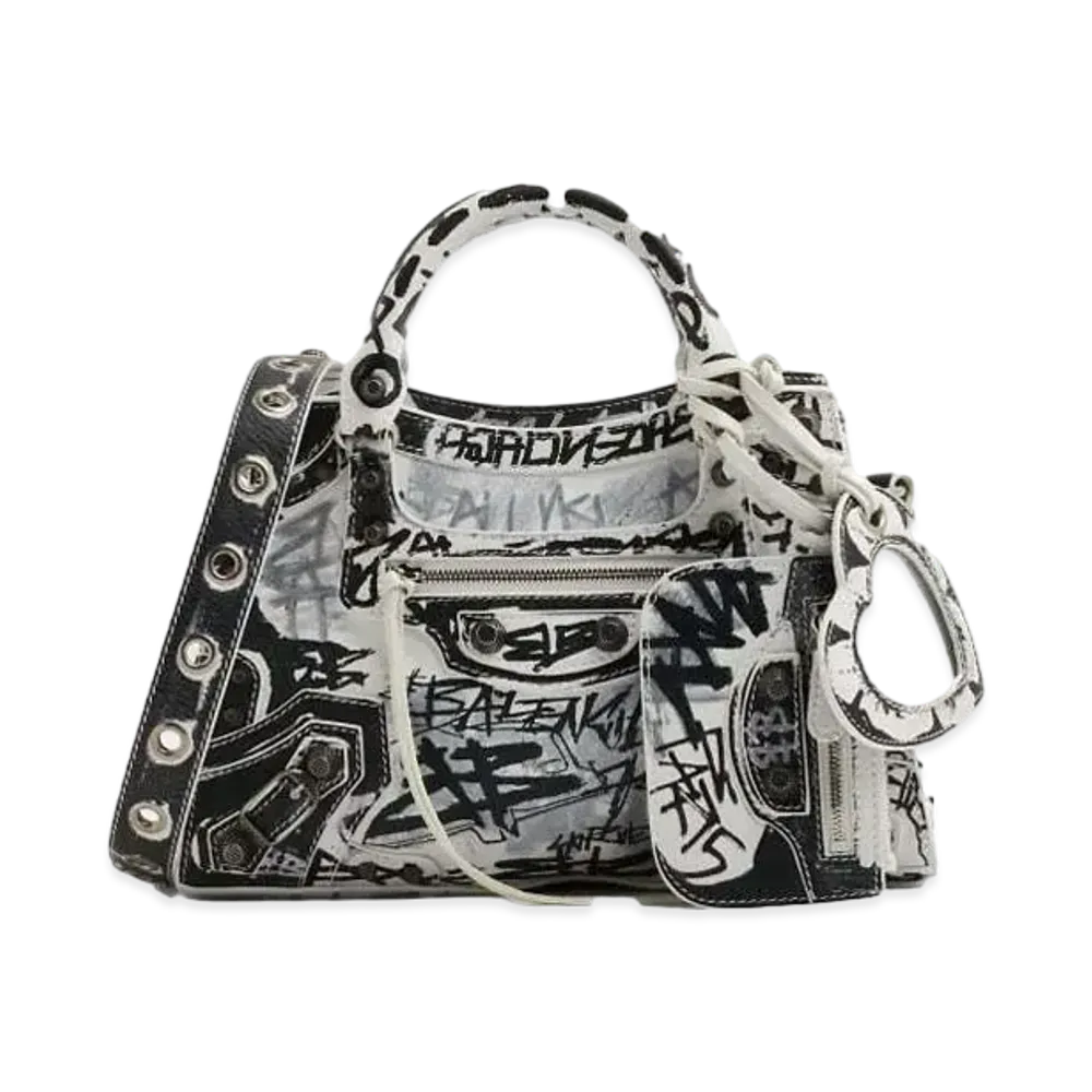 BALENCIAGA Neo Kagol XS Handbag Graffiti "White"