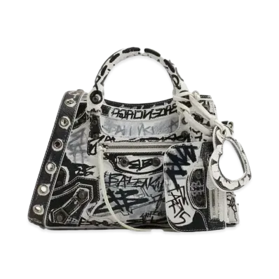 BALENCIAGA Neo Kagol XS Handbag Graffiti "White"