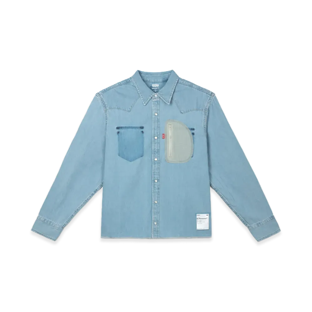Levi's x SATISFY Re‐Possessed Climb Shirt "Aged Blue"