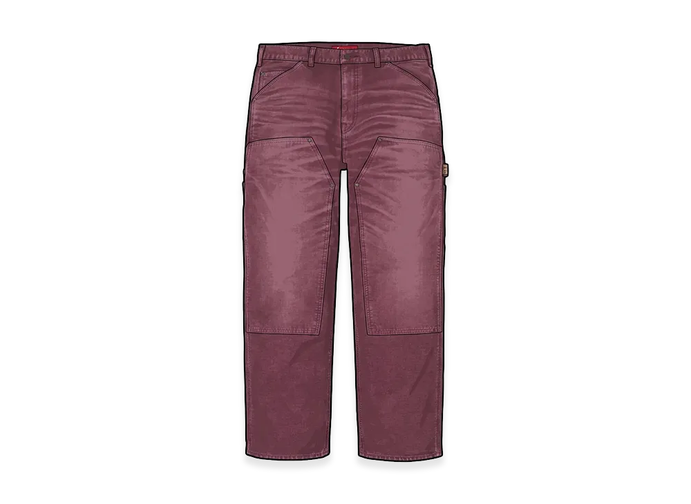 Supreme Worn Double Knee Painter Pant "Burgundy" (26FW)
