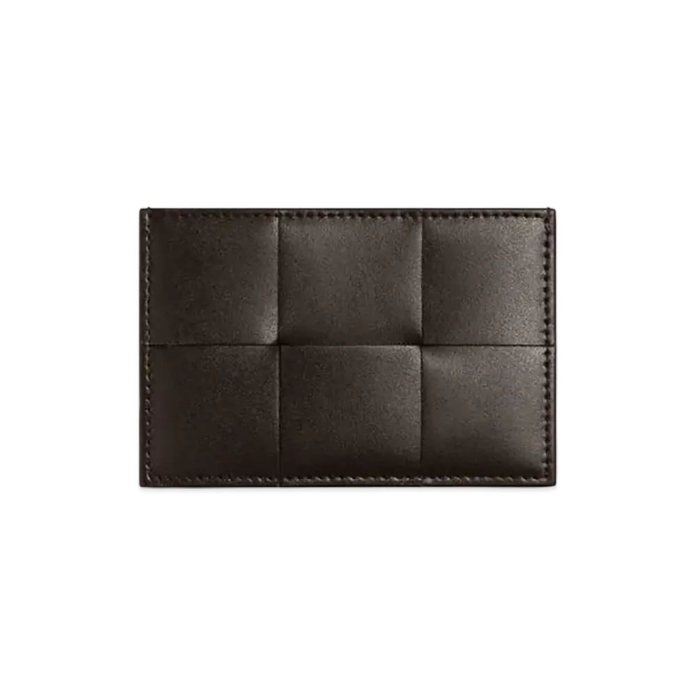Bottega Veneta Cassette Credit Card Case "Fondente/Nocciola"