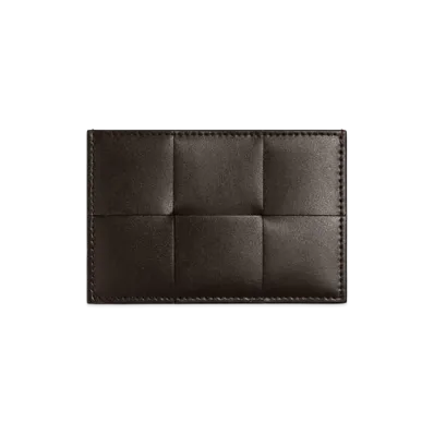 Bottega Veneta Cassette Credit Card Case "Fondente/Nocciola"