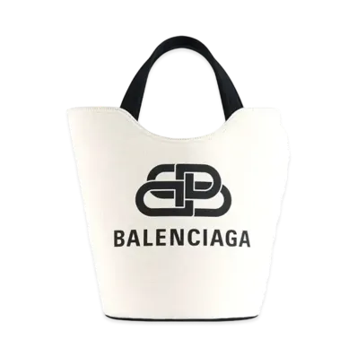 BALENCIAGA Women's Wave Medium Tote Bag "White"