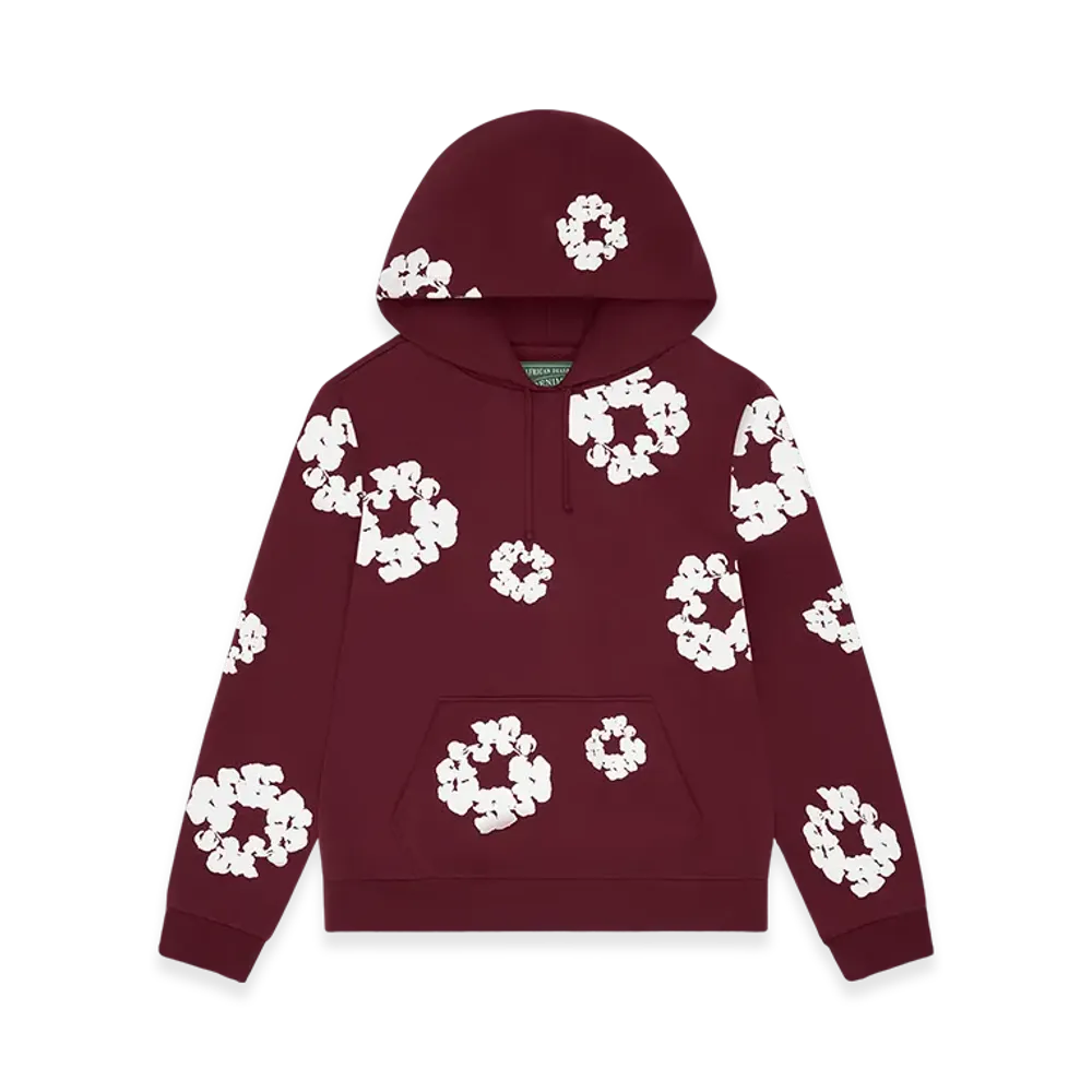 DENIM TEARS Cotton Wreath Hoodie "Burgundy"