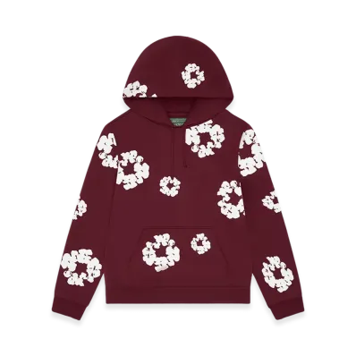 DENIM TEARS Cotton Wreath Hoodie "Burgundy"