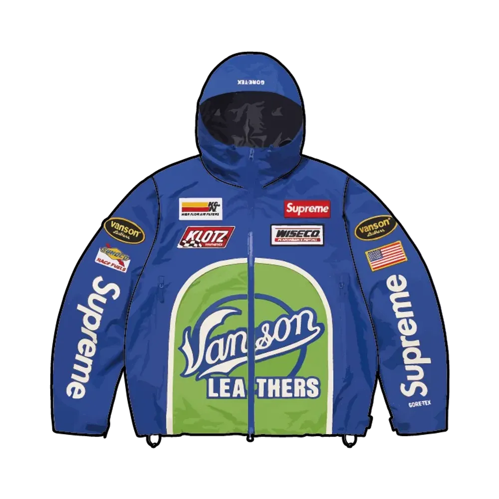 Supreme x Vanson Leathers GORE-TEX Shell Jacket "Royal"