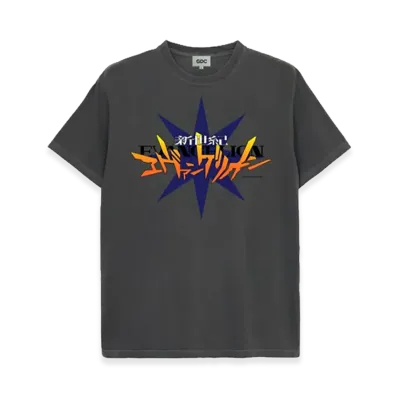 GDC x Neon Genesis Evangelion Main Logo Tee "Charcoal"