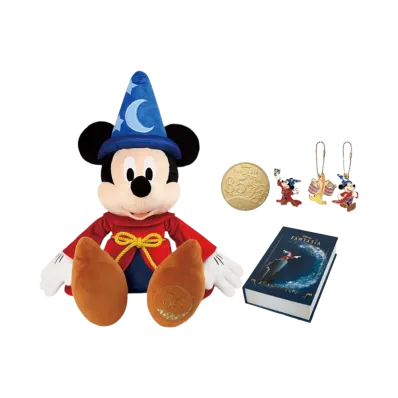 BANDAI "Ichiban Kuji" -<Disney FANTASIA> 85th Anniversary Limited Collection- Fantasia Mickey Plush & Collection Box