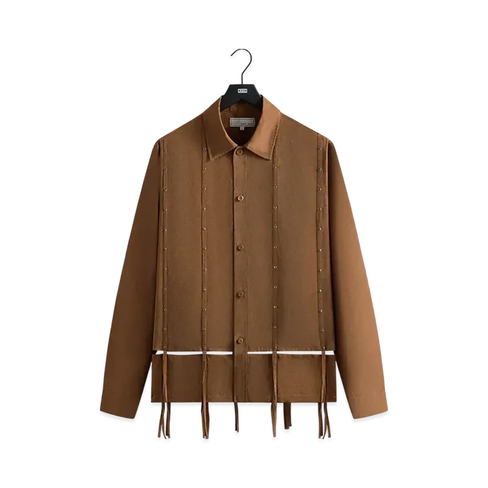Kith &Kin Ribbon Long Sleeve Boxy Collared Overshirt "Modsy"