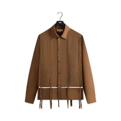 Kith &Kin Ribbon Long Sleeve Boxy Collared Overshirt "Modsy"