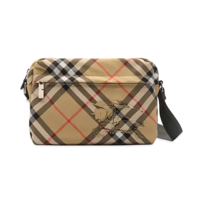 Burberry Small Check Crossbody Bag "Sand Beige"