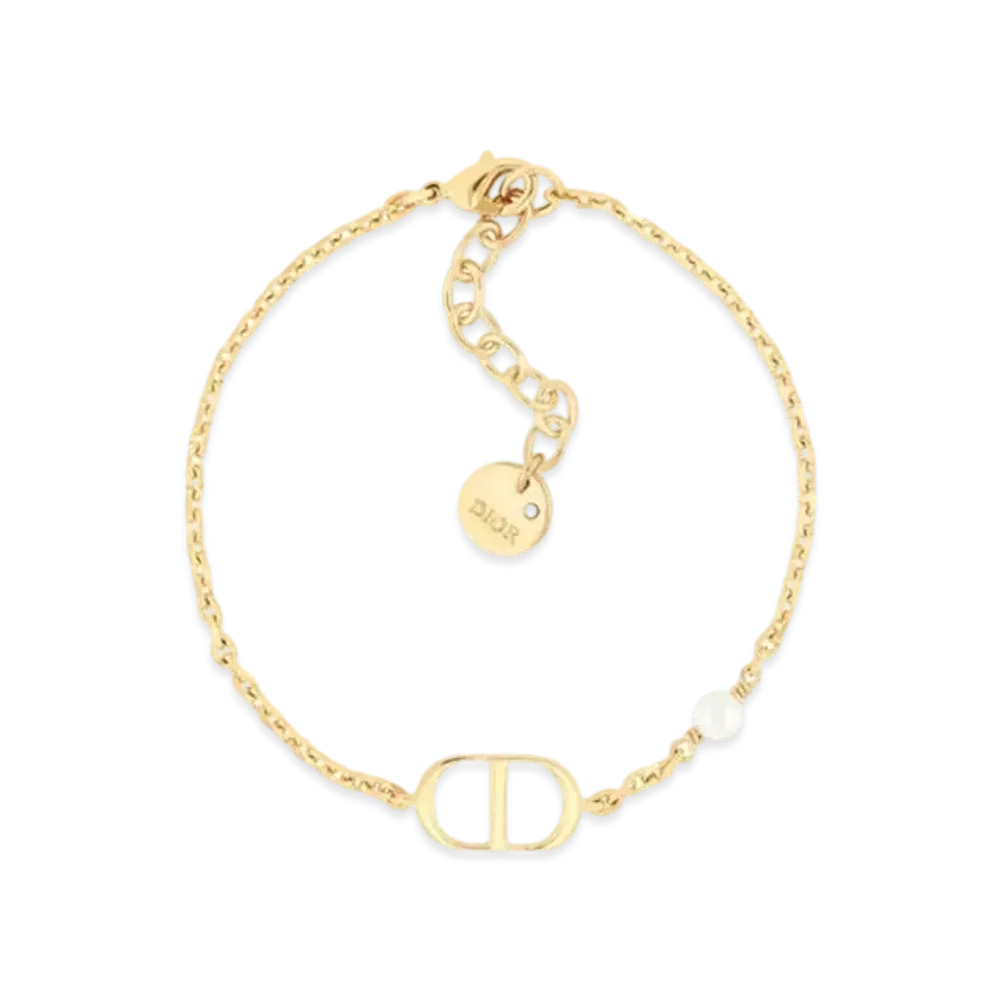 Dior Petit CD Bracelet Gold-Finish Metal With A White Resin Pearl "Gold"