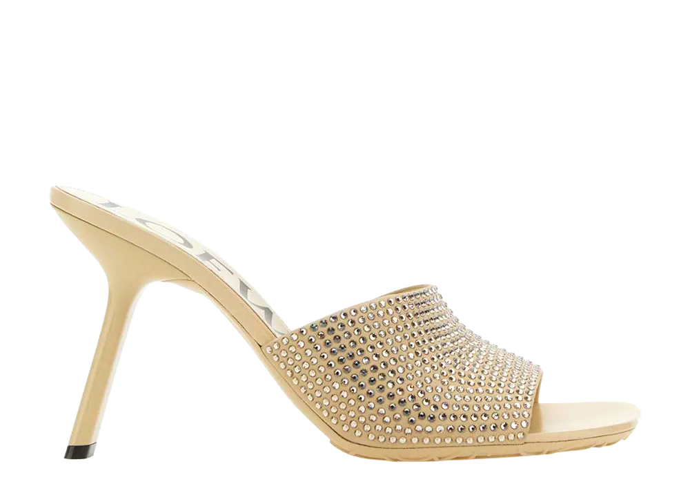LOEWE Women's Petal Crystal sandals "Beige/Tan"