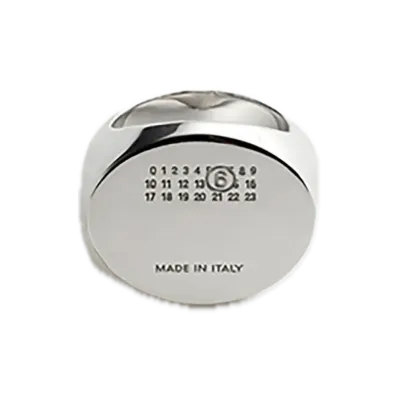 MM6 Maison Margiela Numeric Signet Ring "Silver"
