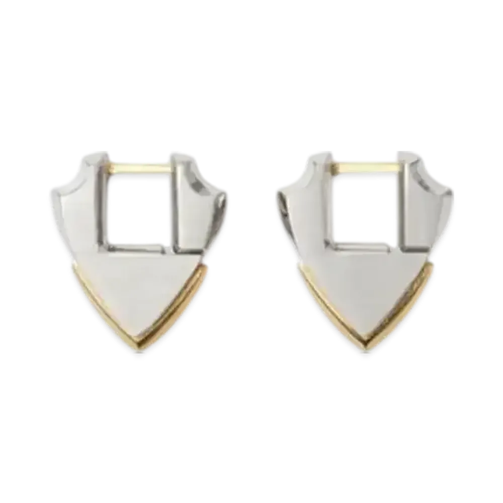 Burberry Small Shield Earrings "Silver"