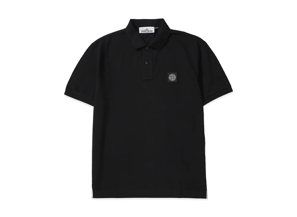 Stone Island Polo Shirt 22002SC Organic Cotton Elastane Pique "Black"
