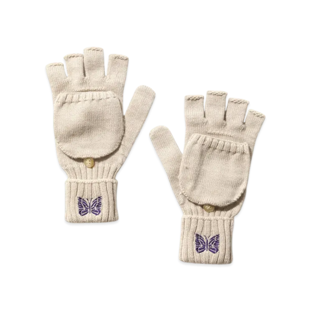 NEEDLES Convertible Glove - Merino Wool "White"