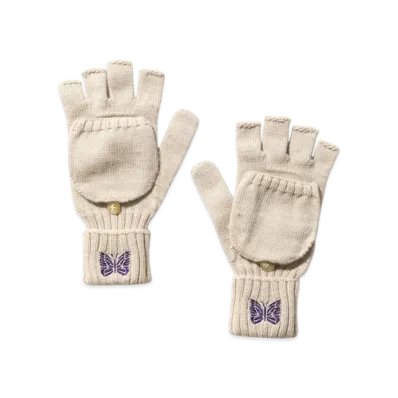 NEEDLES Convertible Glove - Merino Wool "White"