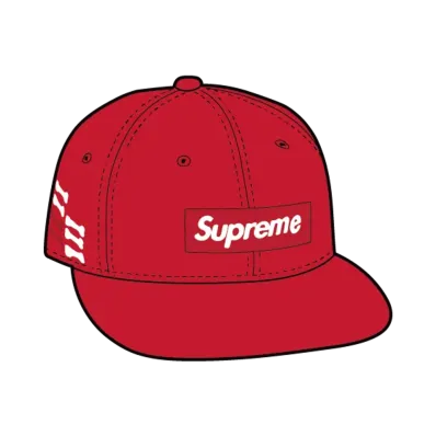 Supreme Bones Box Logo New Era "Red"