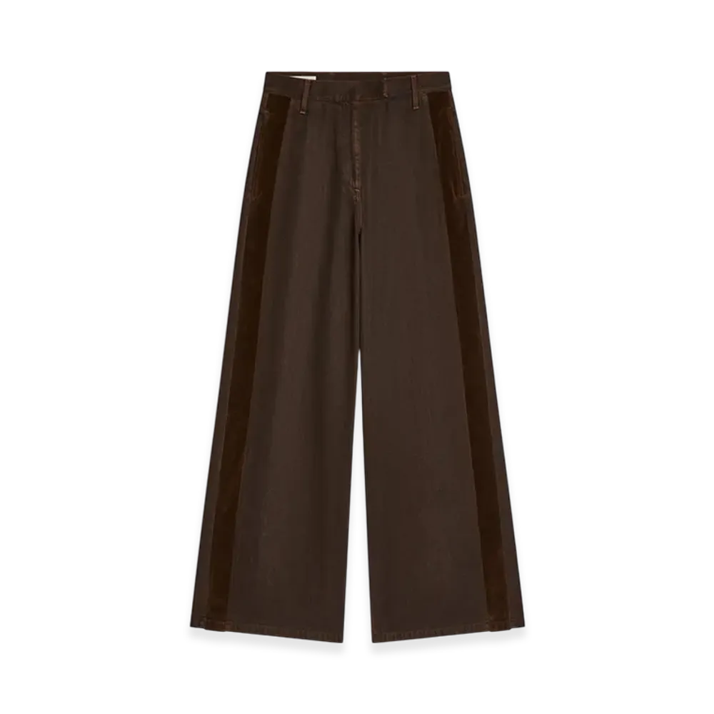 DRIES VAN NOTEN Women's Dyed Denim Pants "Brown"