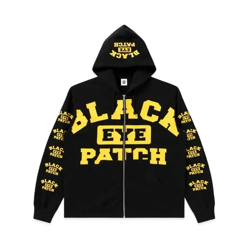 Blackeyepatch College Logo Zip Hoodie "Black"