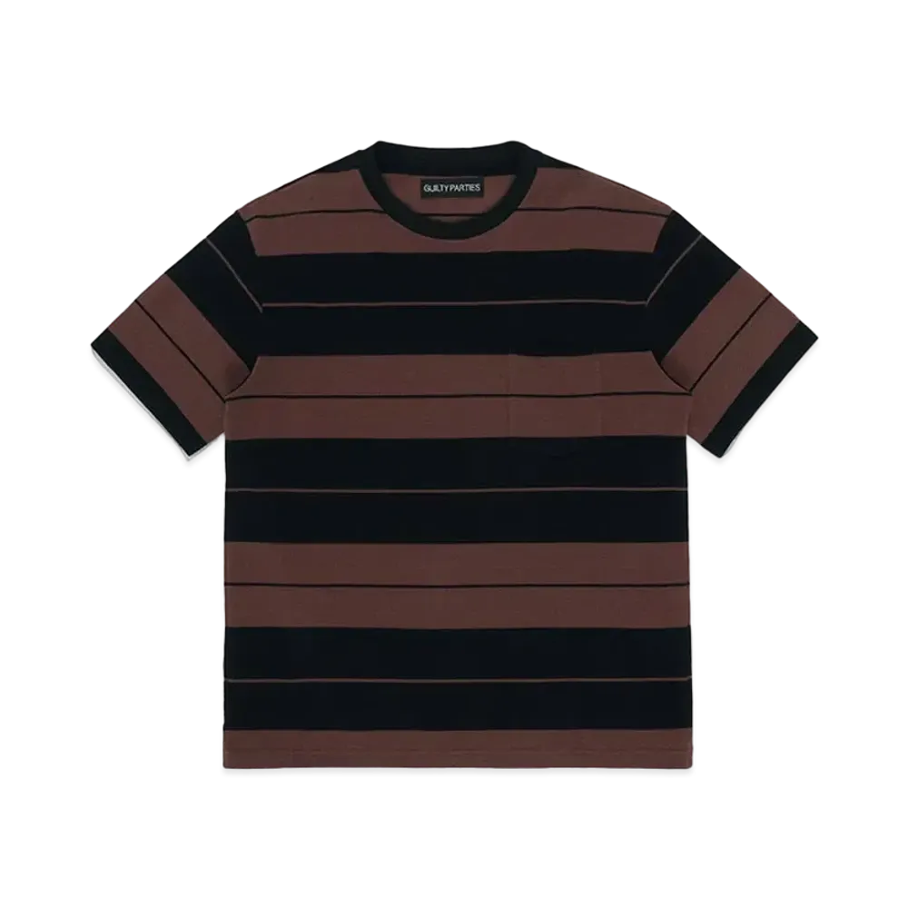 WACKO MARIA Striped T-Shirt "Brown"