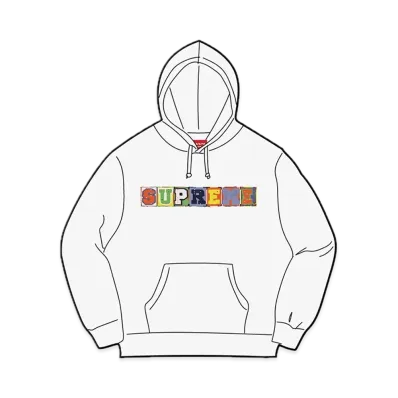 Supreme Beaded Hooded Sweatshirt "White"