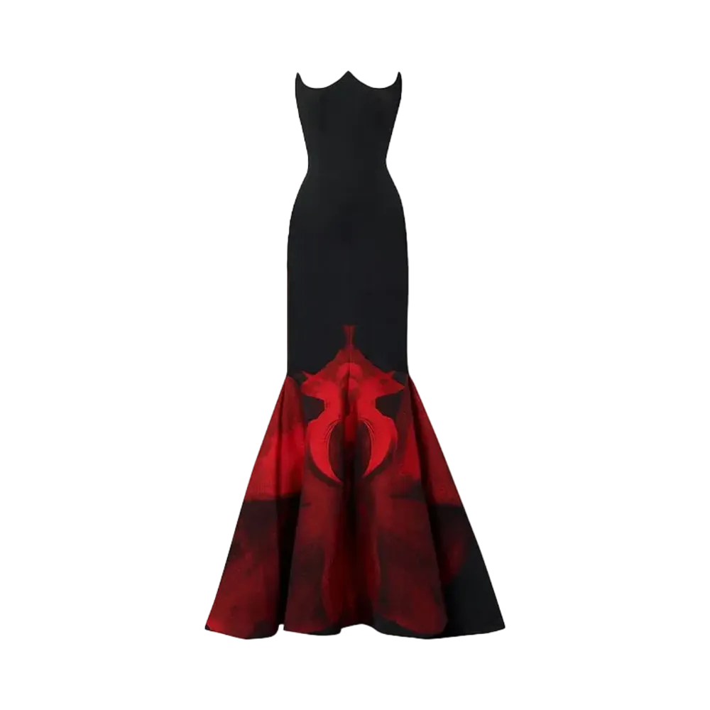 Alexander McQUEEN Ghost Orchid Evening Dress "Black"