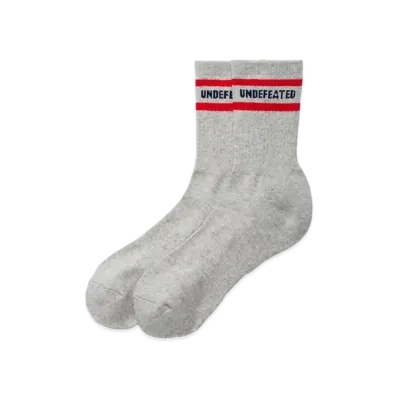 UNDEFEATED LOGO SOCK-CREW - 05003 "Gray"