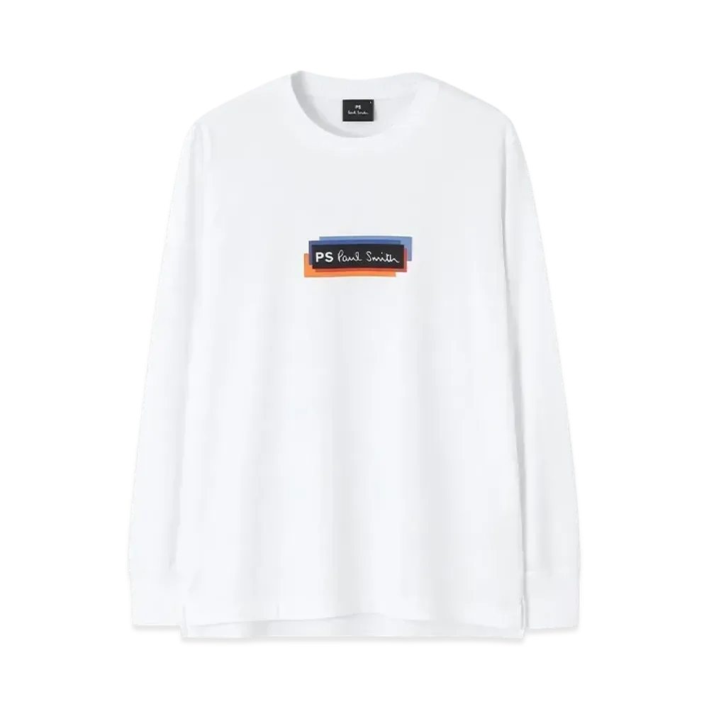 Paul Smith Sports Stripe Panel Long Sleeve Tee "White"