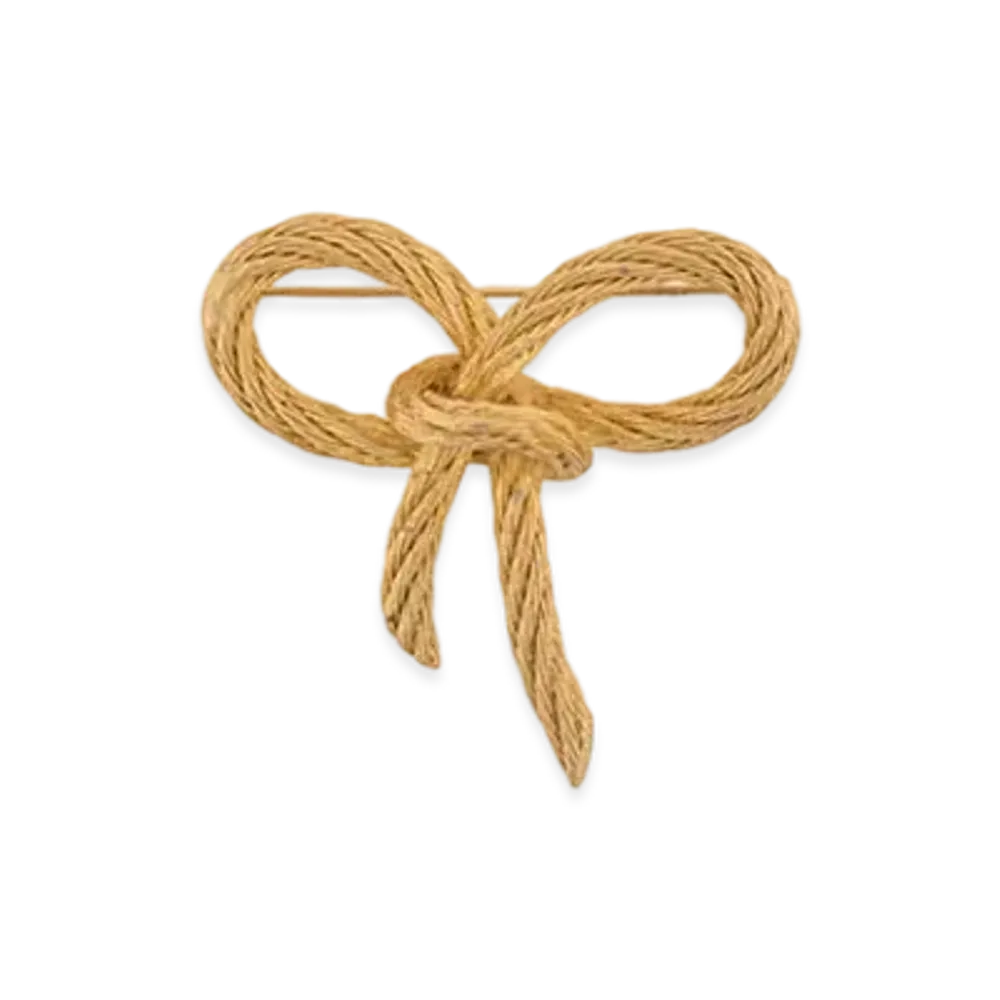 Dior Ribbon Brooch "Gold"