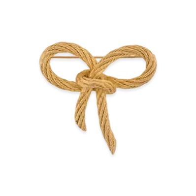 Dior Ribbon Brooch "Gold"