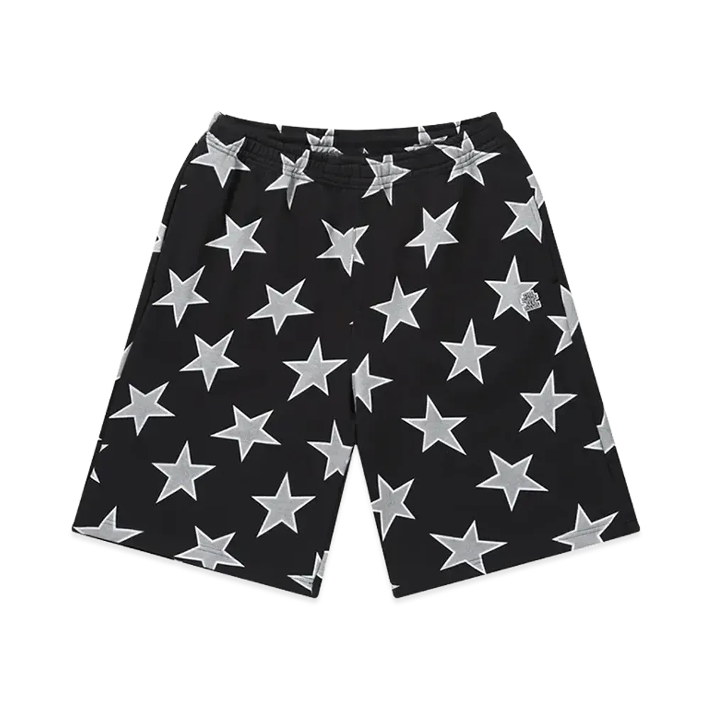 BlackEyePatch Small OG Stars Baggy Sweat Shorts "Black"