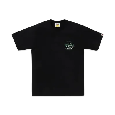 A BATHING APE Woodland Camo Wgm Ape Head Tee "Black"