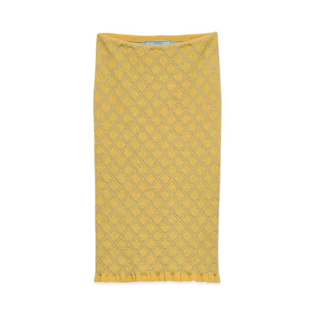 PRADA Women's Cotton Skirt "Yellow"