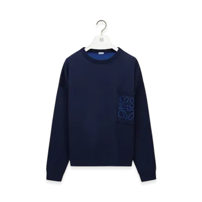 LOEWE Anagram Pocket Sweater "Navy Blue"