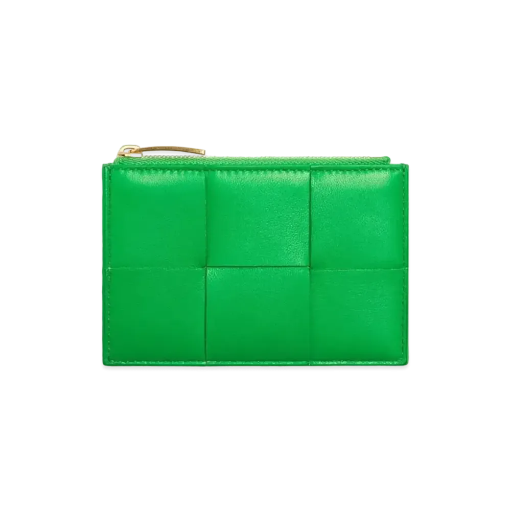 Bottega Veneta Zipped Card Case "Parakeet"