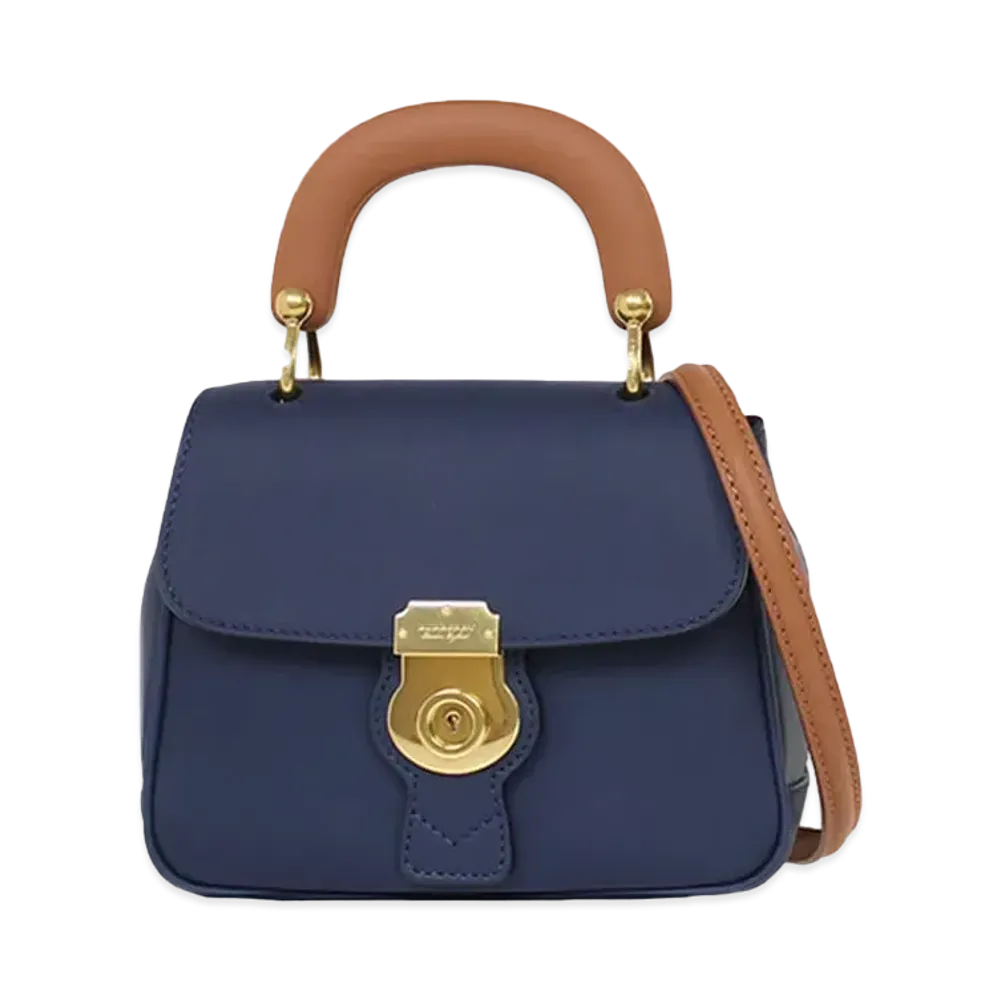 Burberry Dk88 Leather 2Way Bag "Navy"