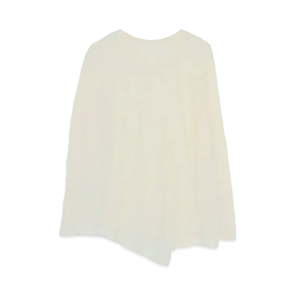Yohji Yamamoto Y's PLAIN STICH WRINKLE FLARE LONG SLEEVE T "Ivory"