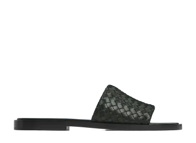 Bottega Veneta Elio Mules "Dark Green"