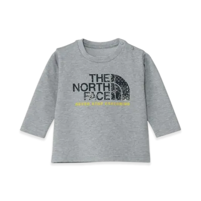 The North Face L/S Bandana Graphic Logo Tee Baby "Mixed Grey"