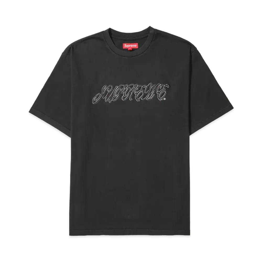 Supreme Raised Script S/S Top "Black"