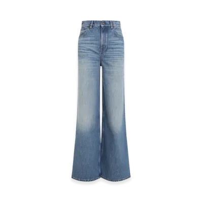 Chloe Women's Wide-Leg Denim Jeans "Blue"