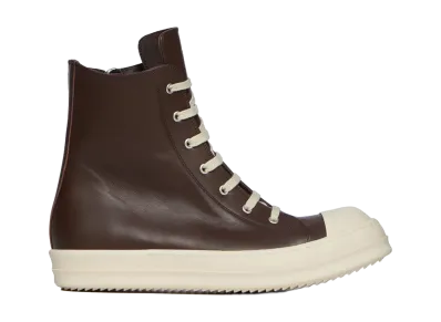 Rick Owens SS26 Sneaks Full Grain Calf Leather "Macassar/Milk"