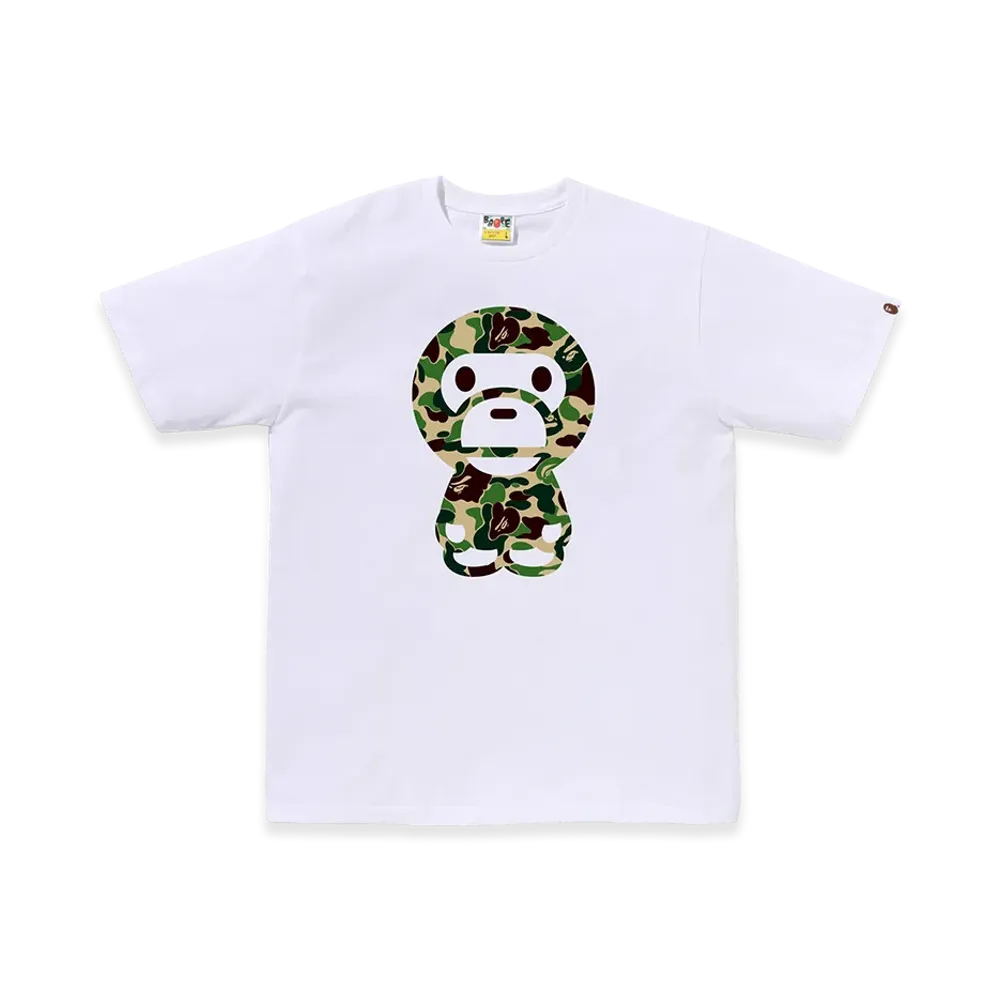 A BATHING APE ABC Camo Big Baby Milo Tee "White/Green"