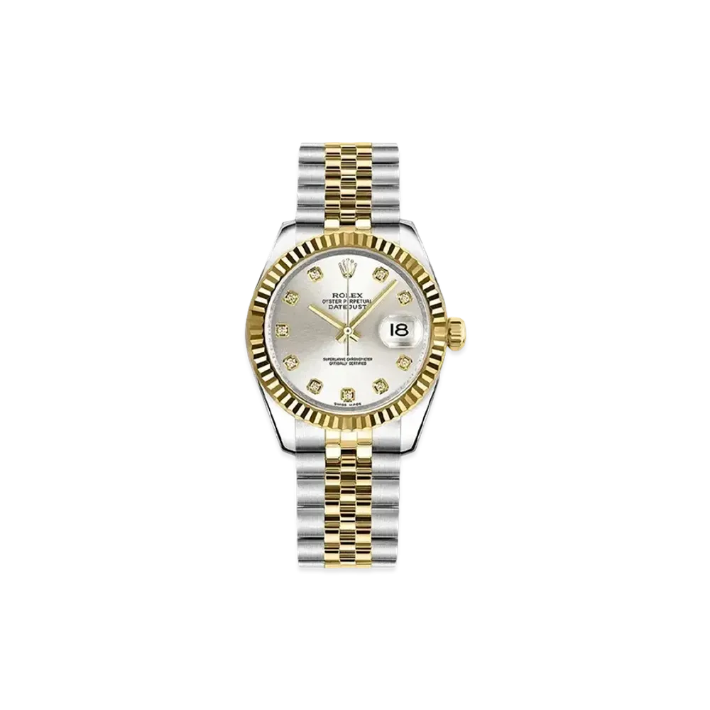 ROLEX Datejust 10P Diamonds "Silver/Stainless Steel/Yellow Gold"