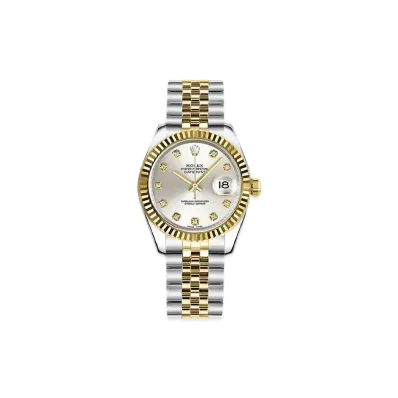 ROLEX Datejust 10P Diamonds "Silver/Stainless Steel/Yellow Gold"