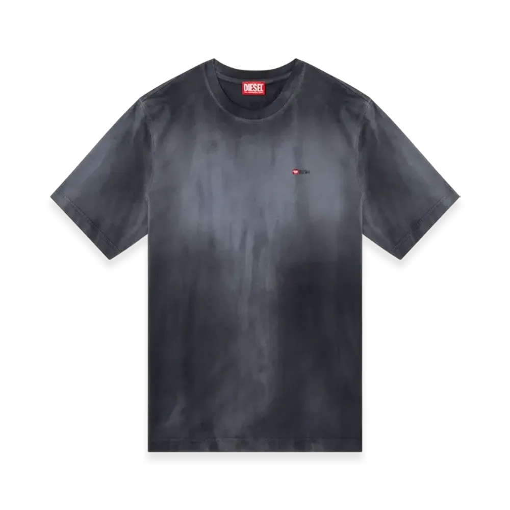 Diesel T-Adjust-R15 Faded T-Shirt With Micro Logo Embroidery "Black"