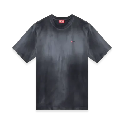 Diesel T-Adjust-R15 Faded T-Shirt With Micro Logo Embroidery "Black"