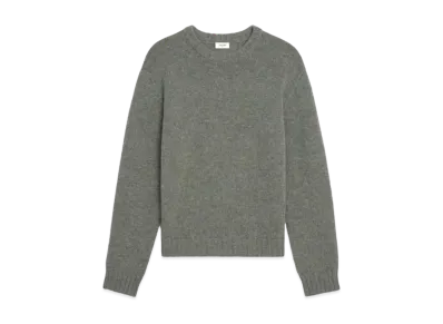 CELINE Iconic Crew Neck Sweater / Shetland "Gray/Green"